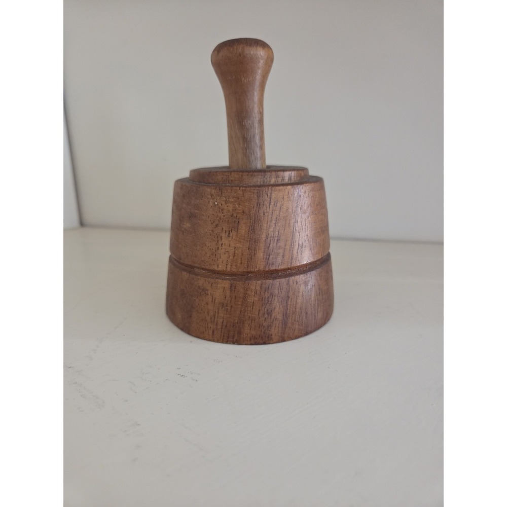 Antique Hand Carved Wooden Butter Mold | Primitive Farmhouse Folk Art Press